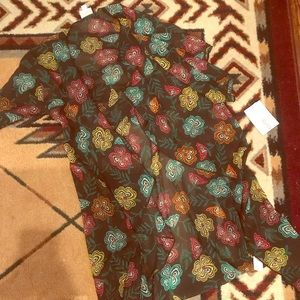 LuLaRoe Black Floral Shirley Kimono Cardigan NWT
